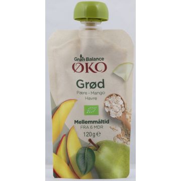 Grød Havre/Pære/Mango Øko