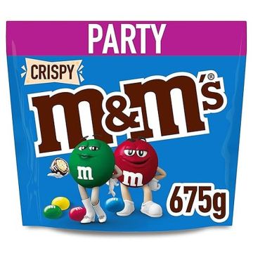 M&M’s Crispy chokoladeknapper XXL 675 g – sprød chokolade med farverig skal