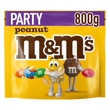 M&M’s Peanut Party Pack 800 g – chokolade med peanuts og farverig skal