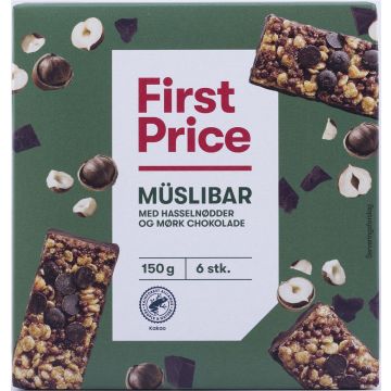 Müslibars  choko/hasselnød 6 STK