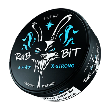 RABBIT Blue Ice nikotinposer – slim nicotine pouches extra strong med kølende ice mint smag