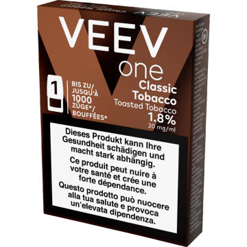 VEEV ONE Pod Classic Tobacco – 20 mg nicotine – 1000 puffs