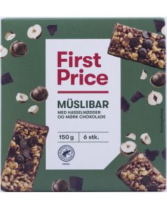 Müslibars  choko/hasselnød 6 STK