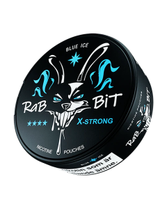 RABBIT Blue Ice nikotinposer – slim nicotine pouches extra strong med kølende ice mint smag