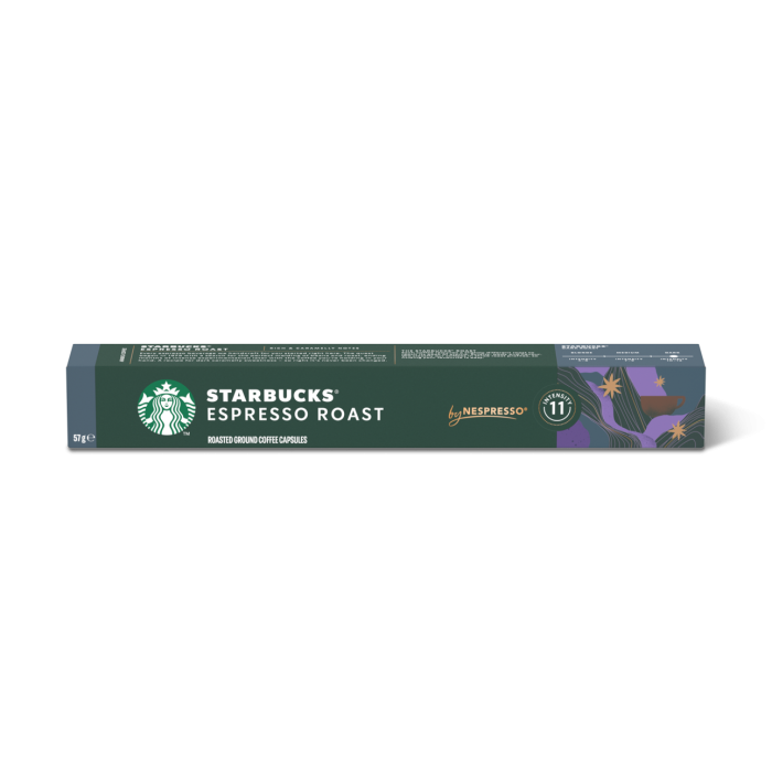 Starbucks Espresso Roast kapsler til Nespresso – kraftfuld og fyldig espresso med mørke ristede noter