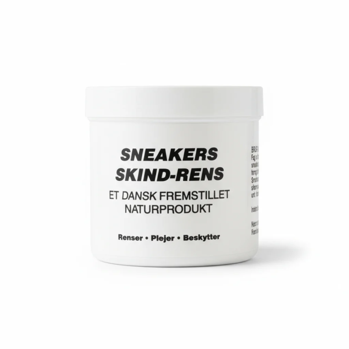 Sneakers Skind-rens dansk håndlavet naturprodukt til rengøring af lædersko og sneakers 160 ml Sneakers Skind-rens dansk håndlavet naturprodukt til rengøring af lædersko og sneakers 160 ml